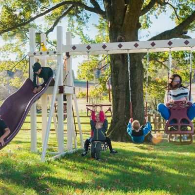 Honey Bear Hangout Swing Set